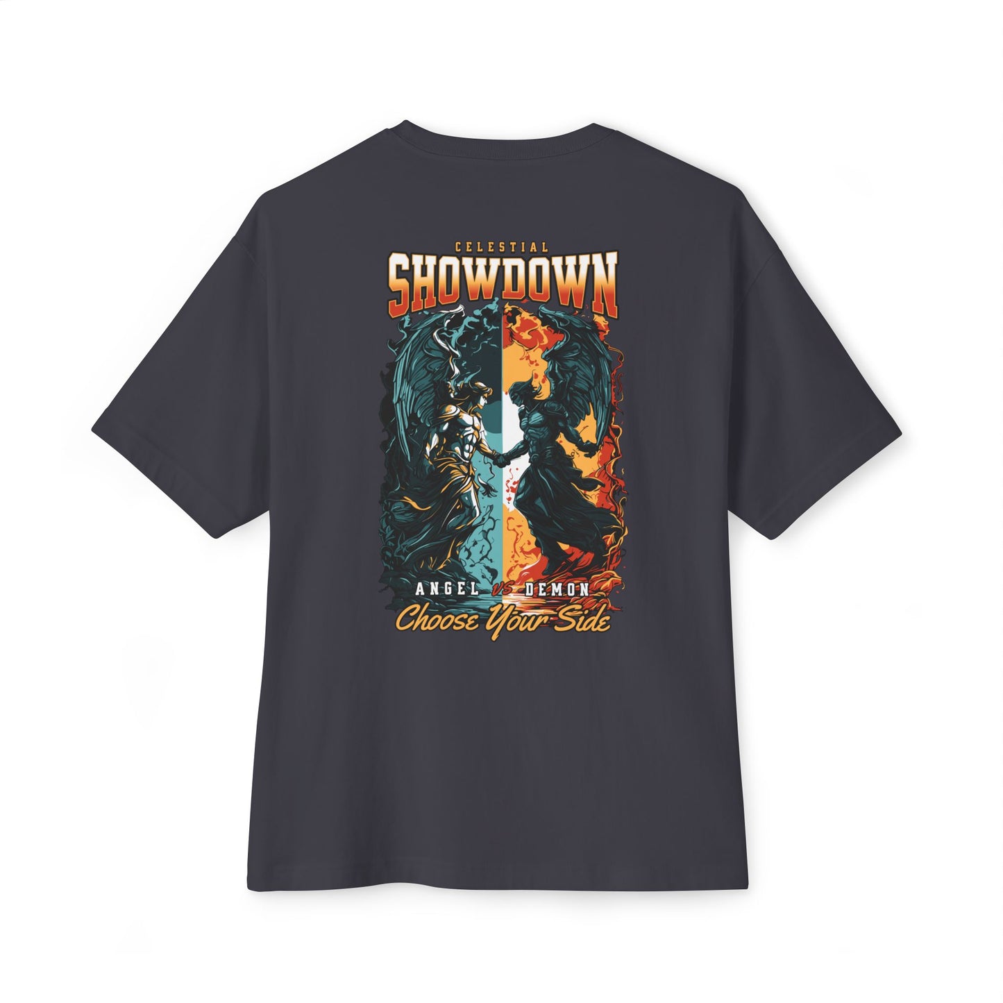 Celestial Showdown Oversized Tee - Unisex Graphic T-Shirt for Fans, Casual Wear, Gifts, Streetwear, Summer Style