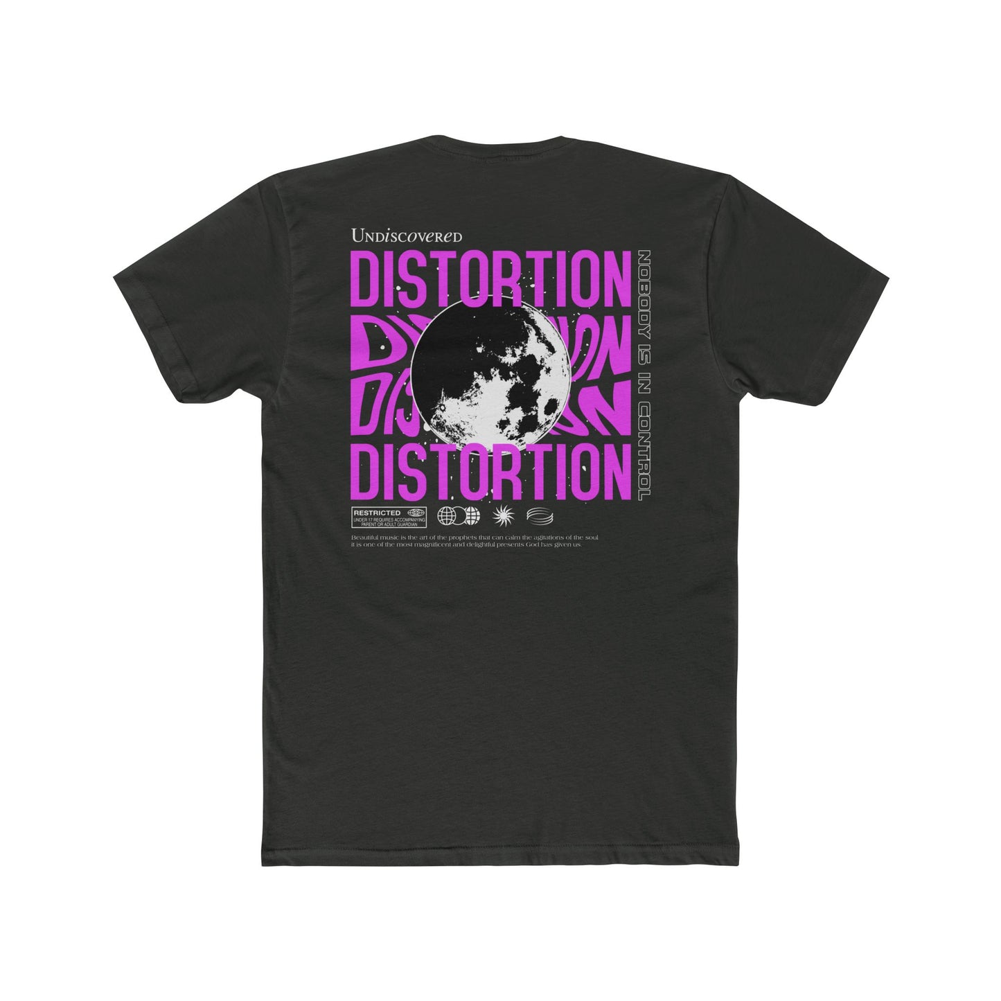 Distortion Graphic Cotton Tee | Unisex Crew Shirt, Trendy Streetwear, Music Festival Attire, Casual Everyday Wear, Unique Gift