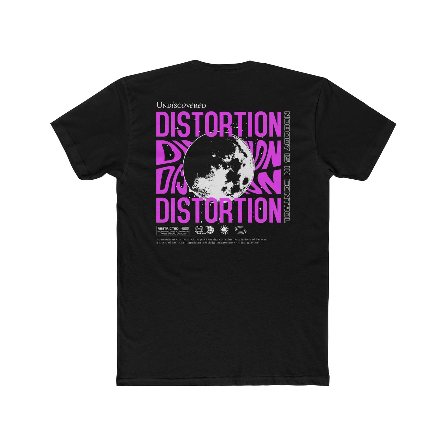 Distortion Graphic Cotton Tee | Unisex Crew Shirt, Trendy Streetwear, Music Festival Attire, Casual Everyday Wear, Unique Gift