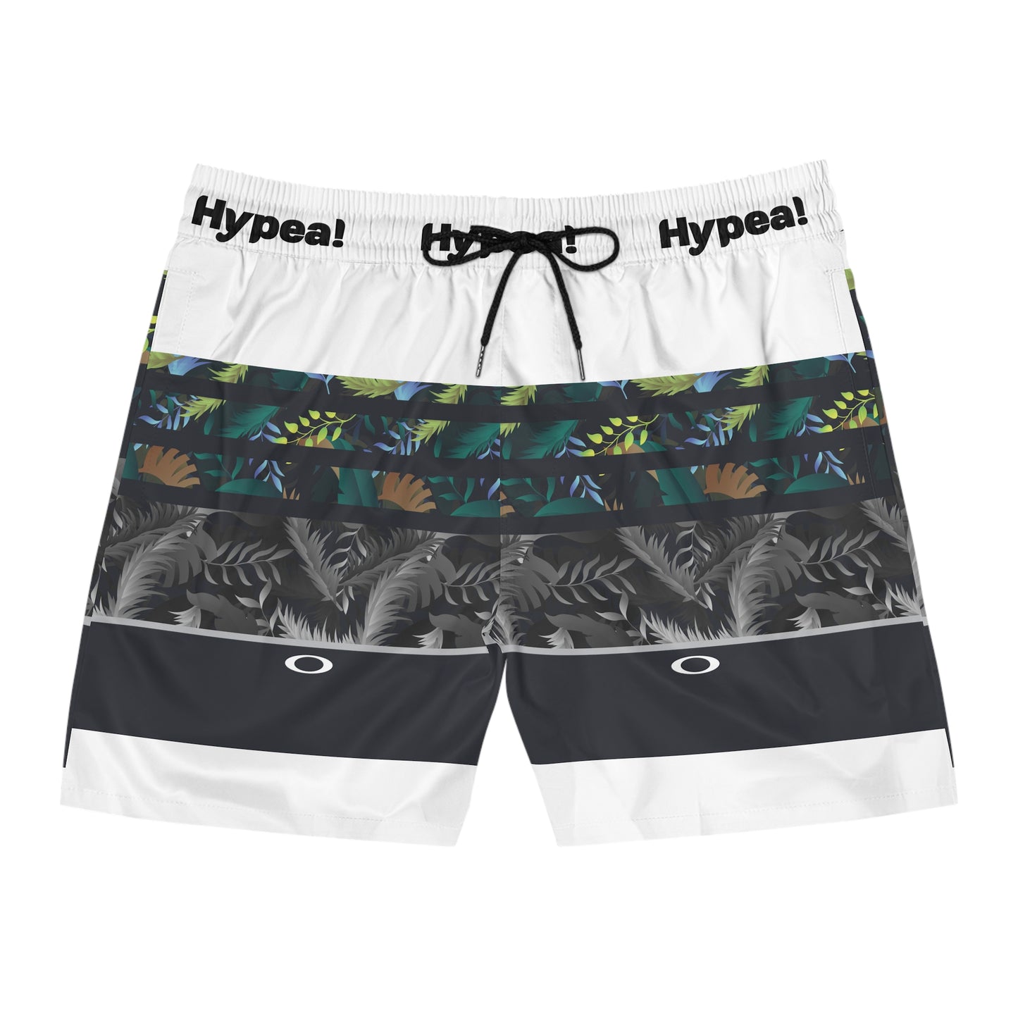 Men's Tropical Print Swim Shorts, Summer Beachwear, Vacation Swim Trunks, Pool Party Essentials, Trendy Resort Wear