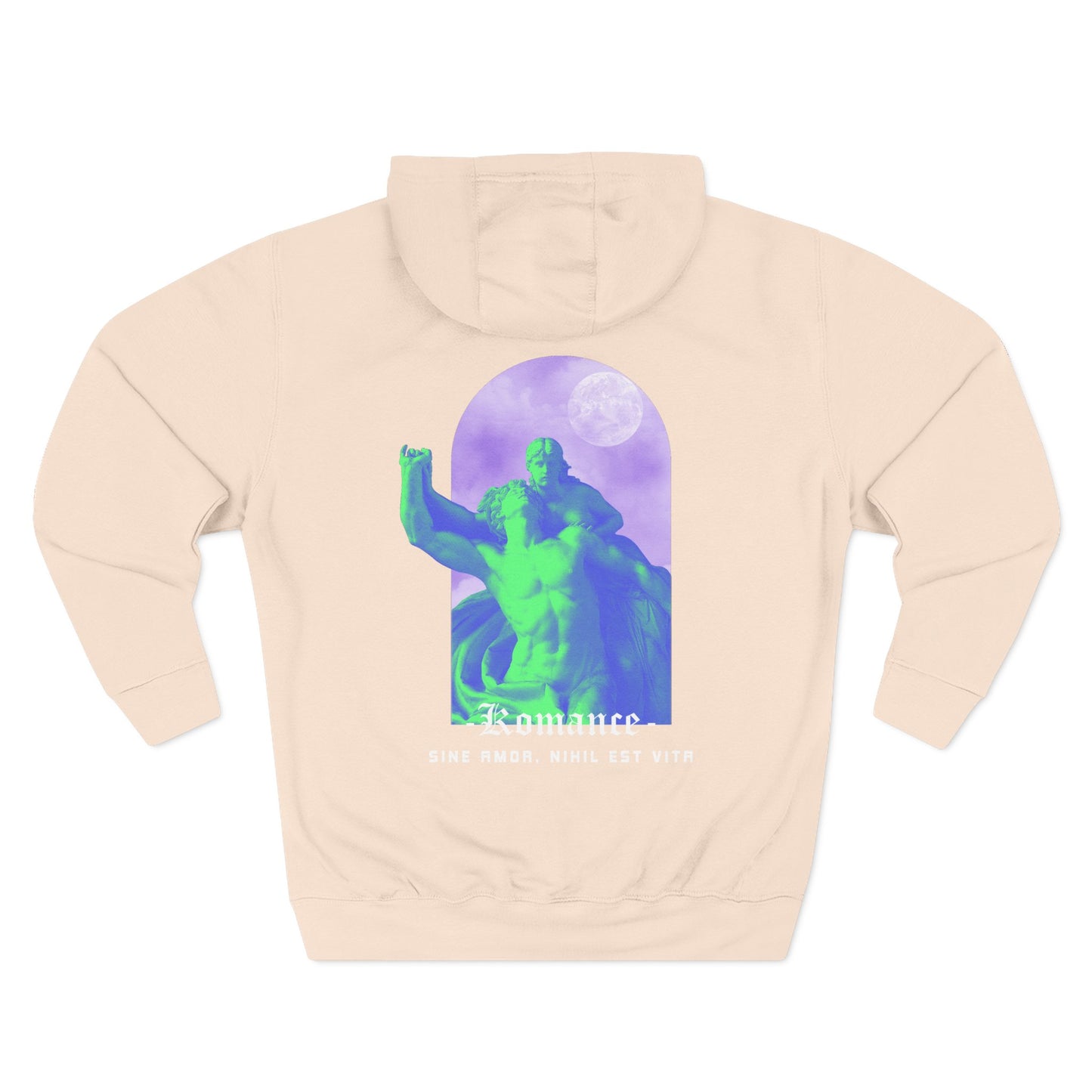 Vibrant Three-Panel Fleece Hoodie, Graphic Hoodie, Cozy Streetwear, Artsy Gift, Comfortable Casual Wear, Unique Layering Piece