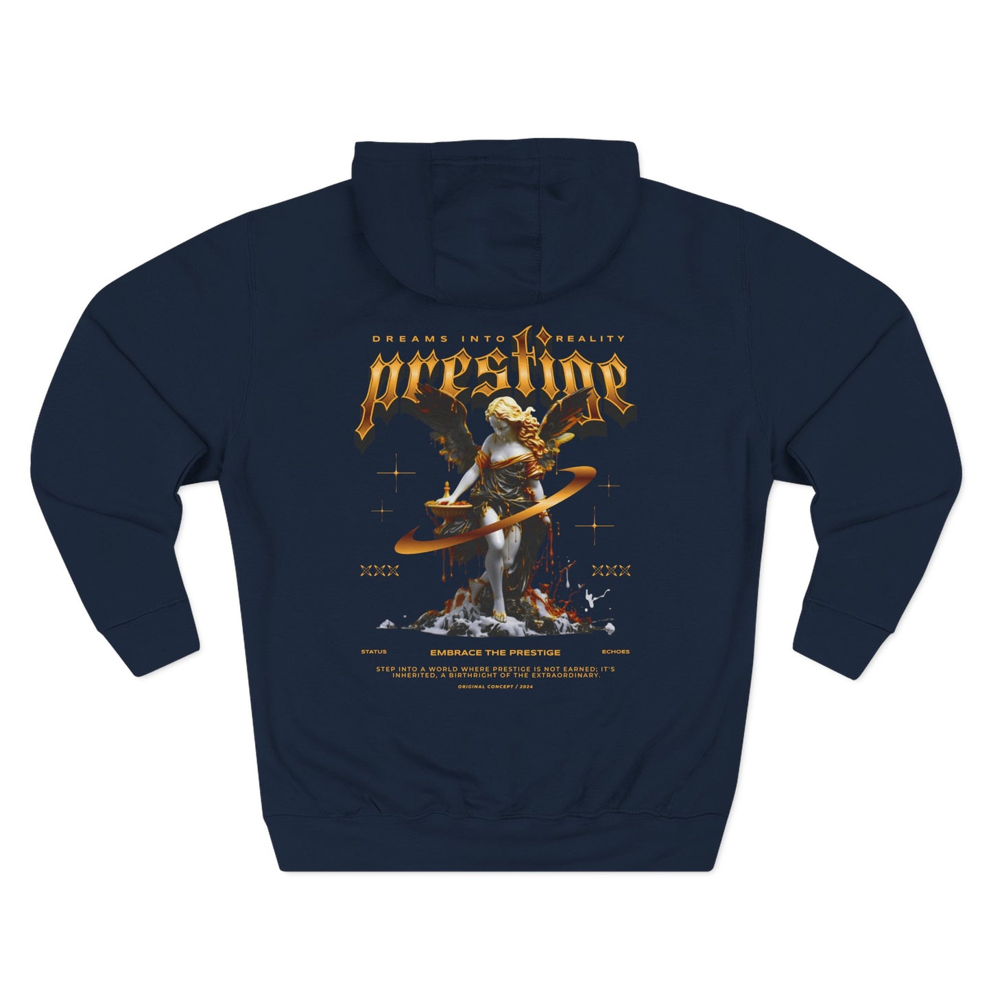 Prestige Three-Panel Hoodie - Cozy Graphic Sweatshirt, Unisex Pullover, Casual Streetwear, Gift Idea for Friends