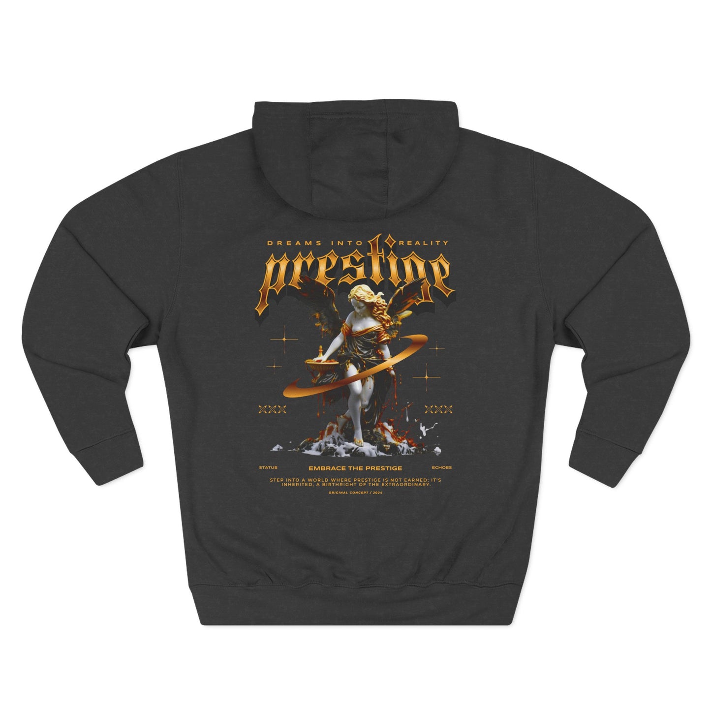 Prestige Three-Panel Hoodie - Cozy Graphic Sweatshirt, Unisex Pullover, Casual Streetwear, Gift Idea for Friends