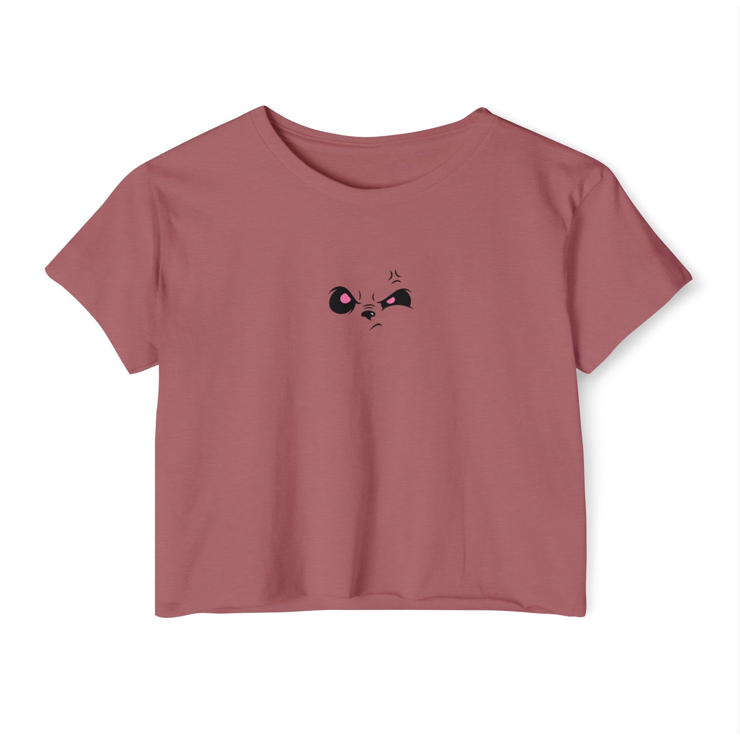 Angry Panda Crop Top, Festival Wear, Women's Street Style Top, Cute Graphic Tee, Summer Fashion, Unique Gift Idea