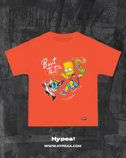 Polera Oversize cartoons Bart & Dexter