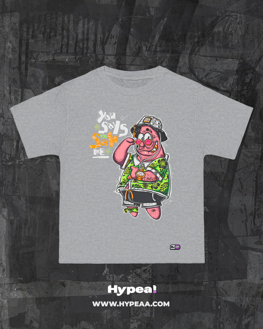 Polera Oversize cartoons Patricio Estrella