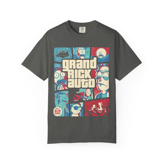 Grand Rick Auto Vintage Unisex T-Shirt, Gaming Gift, Casual Wear, Retro Comic Style, Perfect for Gamers and Fans