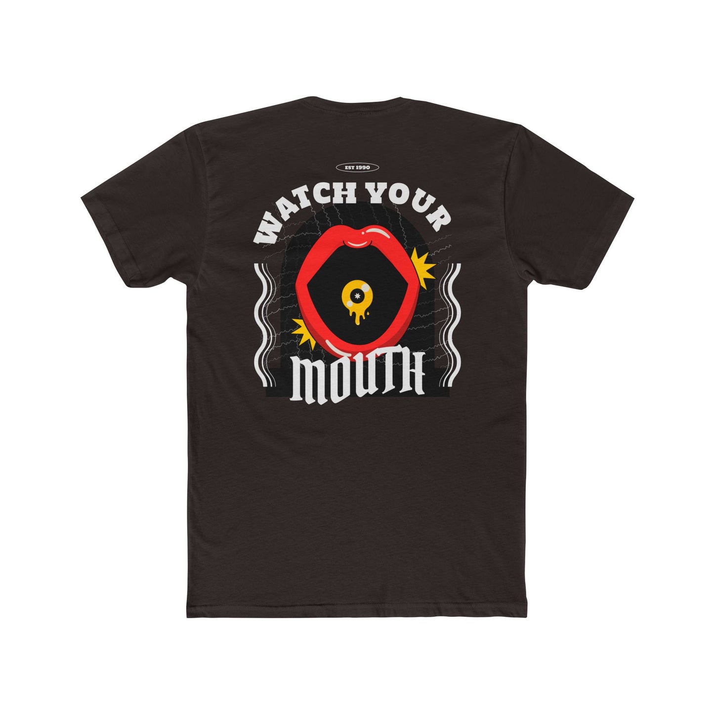 Watch Your Mouth Graphic Tee, Cool Unisex Cotton Crew Shirt, Fun Casual Wear, Perfect for Gifts, Trendy Streetwear, Occasions: [...]