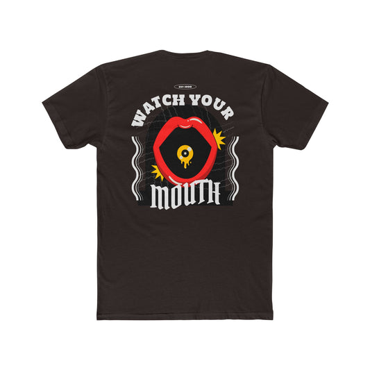 Watch Your Mouth Graphic Tee, Cool Unisex Cotton Crew Shirt, Fun Casual Wear, Perfect for Gifts, Trendy Streetwear, Occasions: [...]