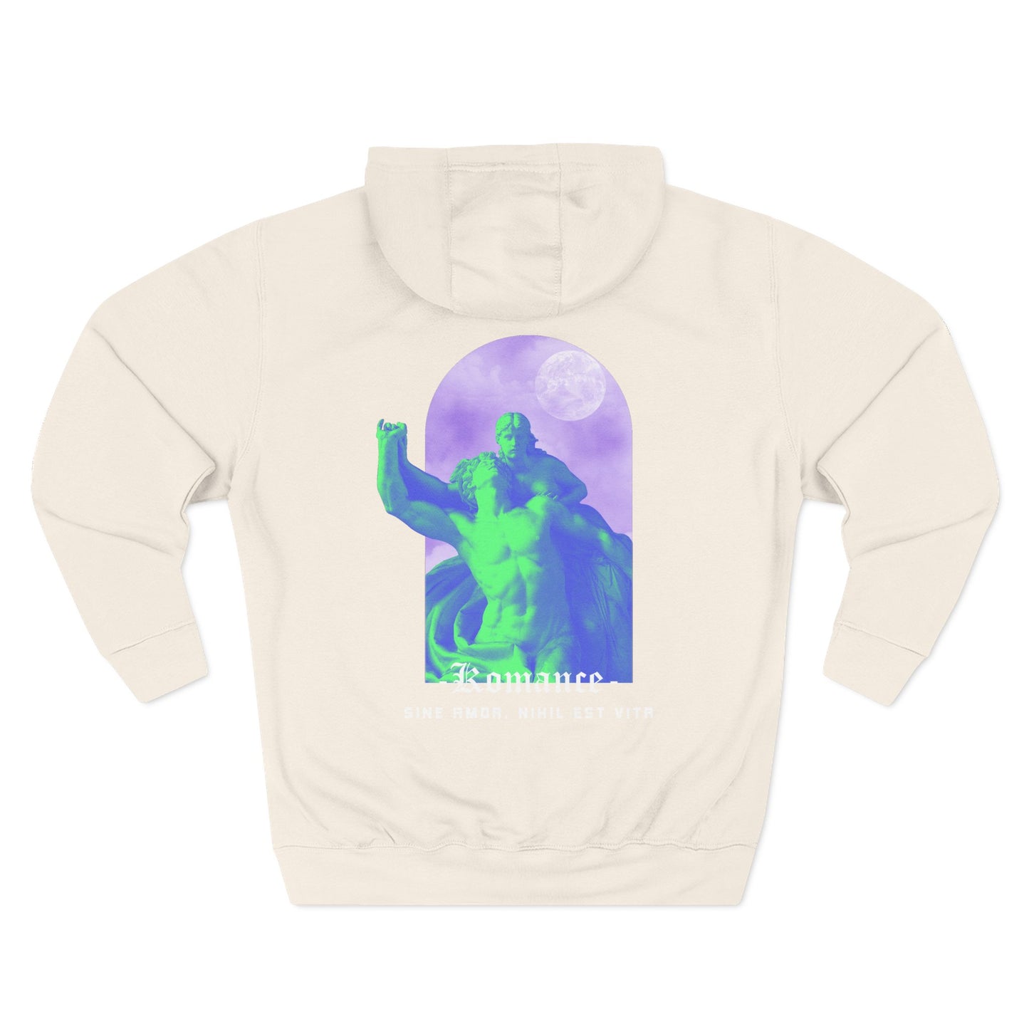 Vibrant Three-Panel Fleece Hoodie, Graphic Hoodie, Cozy Streetwear, Artsy Gift, Comfortable Casual Wear, Unique Layering Piece