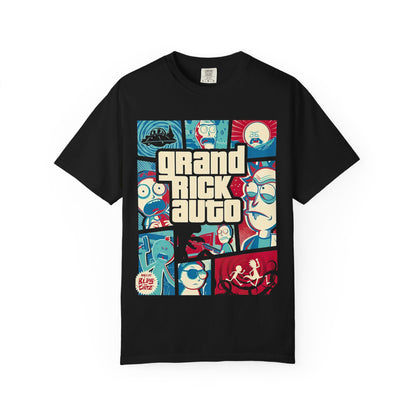 Grand Rick Auto Vintage Unisex T-Shirt, Gaming Gift, Casual Wear, Retro Comic Style, Perfect for Gamers and Fans