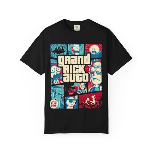 Grand Rick Auto Vintage Unisex T-Shirt, Gaming Gift, Casual Wear, Retro Comic Style, Perfect for Gamers and Fans