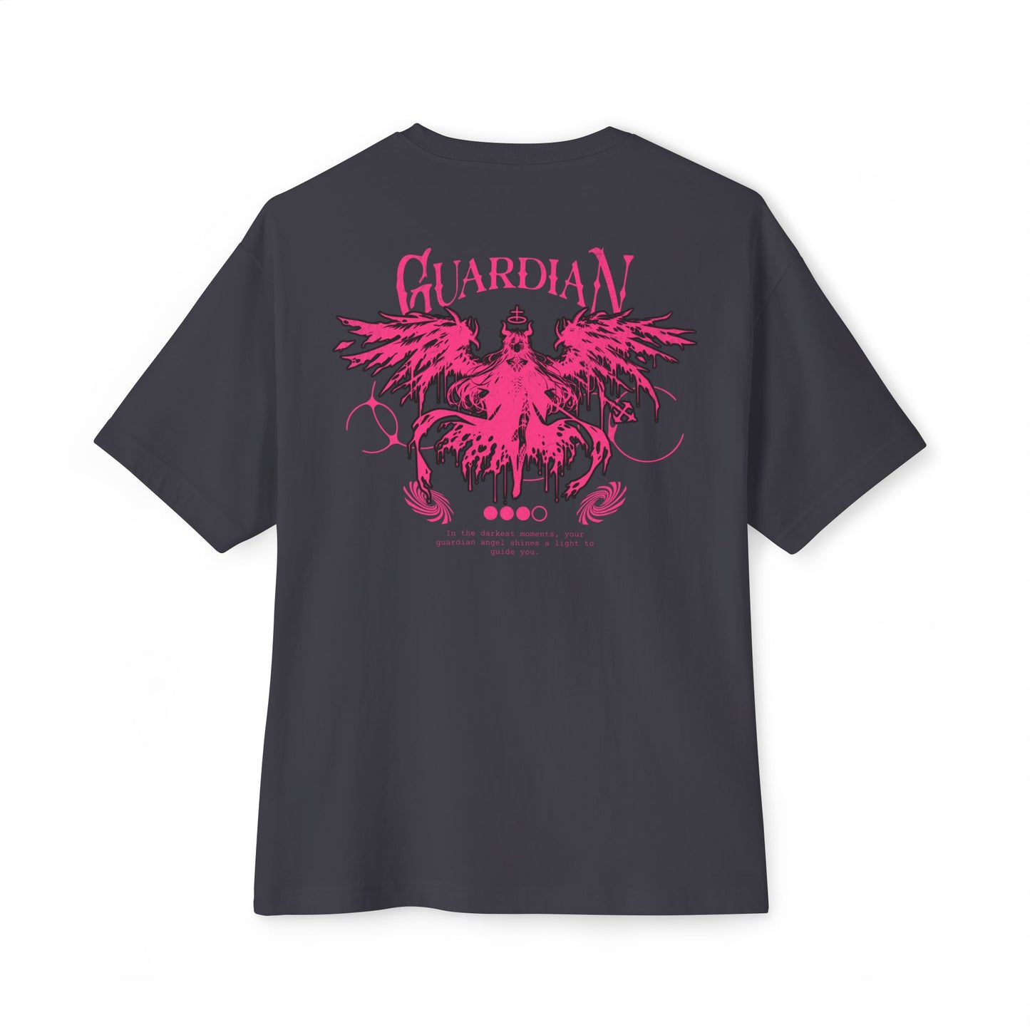 Guardian Graphic Oversized Tee, Unisex T-Shirt, Streetwear Fashion, Gift for Avid Collectors, Cool Casual Wear