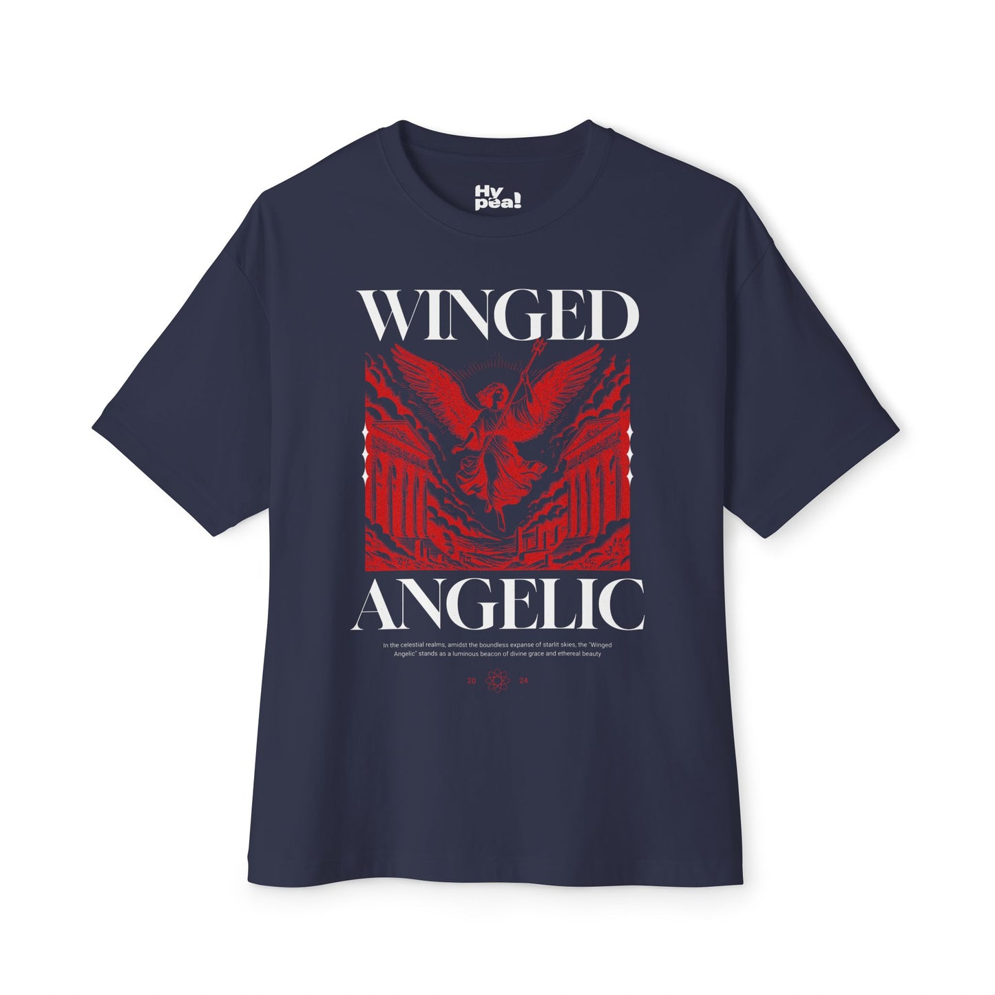 Angelic Winged Oversized T-Shirt for Unisex, Trendy Graphic Tee, Streetwear, Casual Style, Perfect Gift for All Occasions