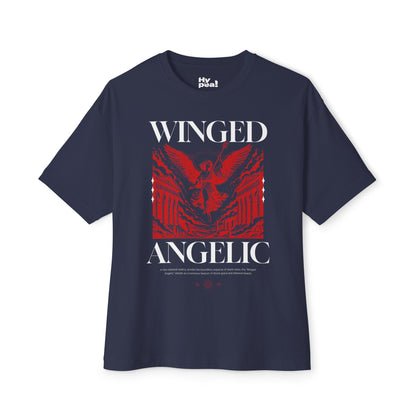 Angelic Winged Oversized T-Shirt for Unisex, Trendy Graphic Tee, Streetwear, Casual Style, Perfect Gift for All Occasions