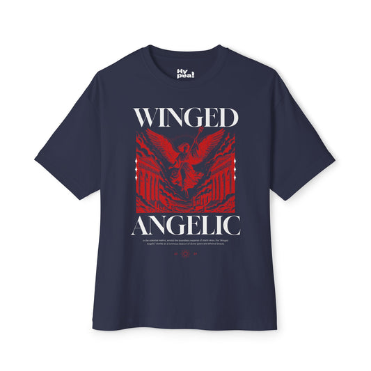Angelic Winged Oversized T-Shirt for Unisex, Trendy Graphic Tee, Streetwear, Casual Style, Perfect Gift for All Occasions