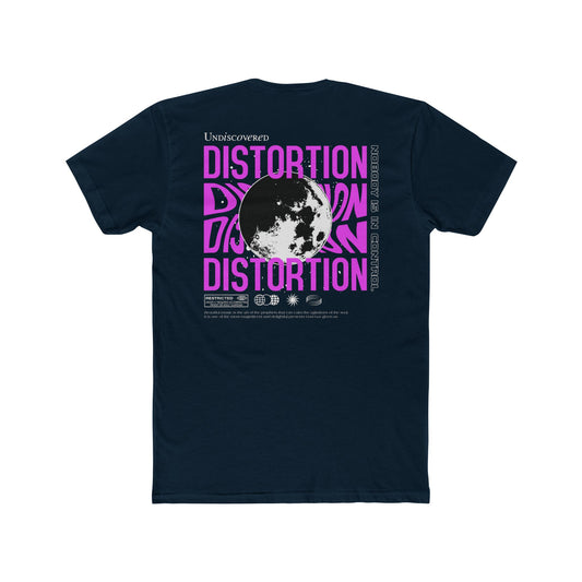Distortion Graphic Cotton Tee | Unisex Crew Shirt, Trendy Streetwear, Music Festival Attire, Casual Everyday Wear, Unique Gift