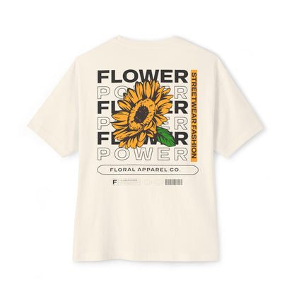 Floral Empowerment Oversized Tee, Spring Fashion, Unisex Streetwear, Casual Wear, Gift for Nature Lovers, Summer Style