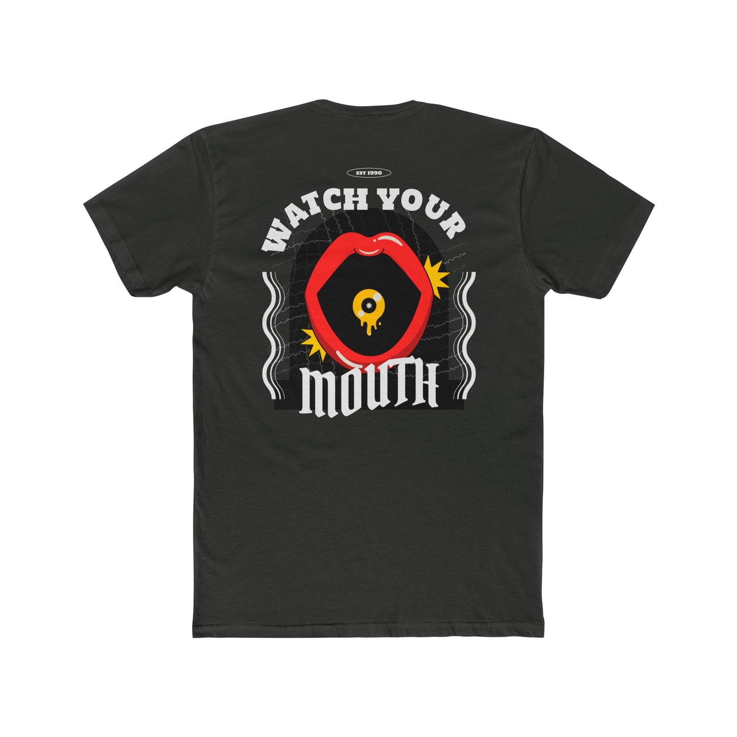 Watch Your Mouth Graphic Tee, Cool Unisex Cotton Crew Shirt, Fun Casual Wear, Perfect for Gifts, Trendy Streetwear, Occasions: [...]