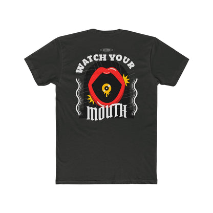 Watch Your Mouth Graphic Tee, Cool Unisex Cotton Crew Shirt, Fun Casual Wear, Perfect for Gifts, Trendy Streetwear, Occasions: [...]