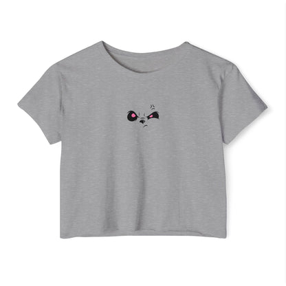 Angry Panda Crop Top, Festival Wear, Women's Street Style Top, Cute Graphic Tee, Summer Fashion, Unique Gift Idea