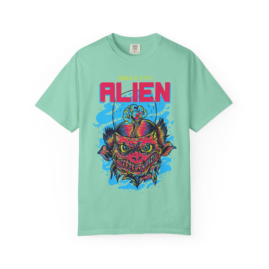 Alien Graphic T-Shirt, Vintage Style Tee, Unisex Tee, Statement Top, Casual Wear, Gift for Sci-Fi Lovers