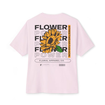 Floral Empowerment Oversized Tee, Spring Fashion, Unisex Streetwear, Casual Wear, Gift for Nature Lovers, Summer Style