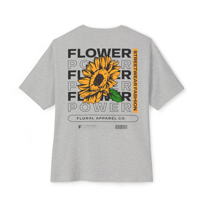 Floral Empowerment Oversized Tee, Spring Fashion, Unisex Streetwear, Casual Wear, Gift for Nature Lovers, Summer Style