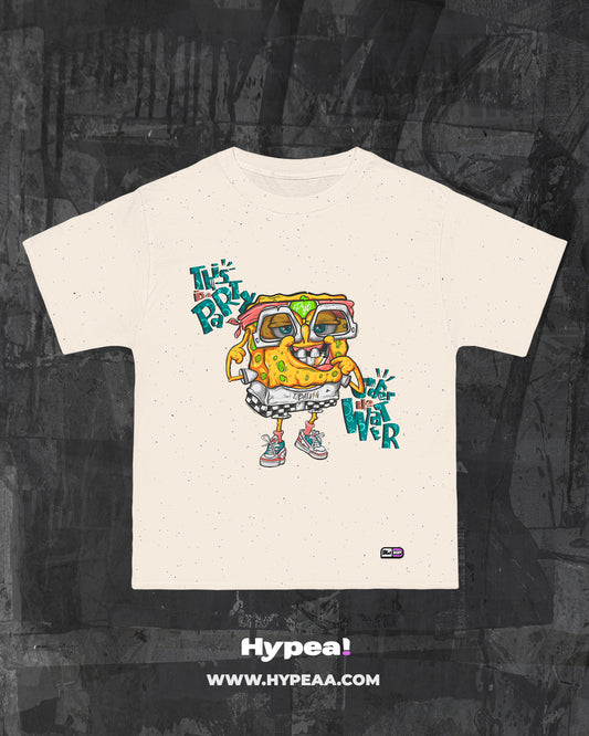 Polera Oversize cartoons Bob-sponja