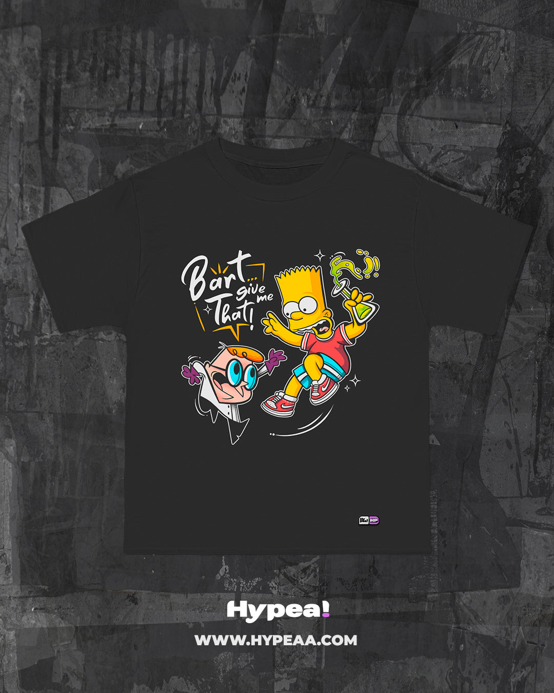 Polera Oversize cartoons Bart & Dexter