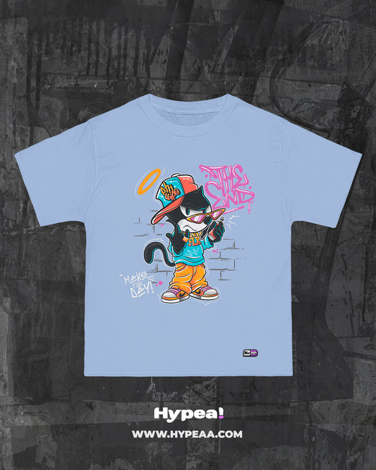 Polera Oversize cartoons Gato Felix